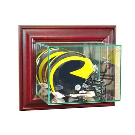 Perfect Cases Perfect Cases WMMH-C Wall Mounted Mini Helmet Display Case; Cherry WMMH-C